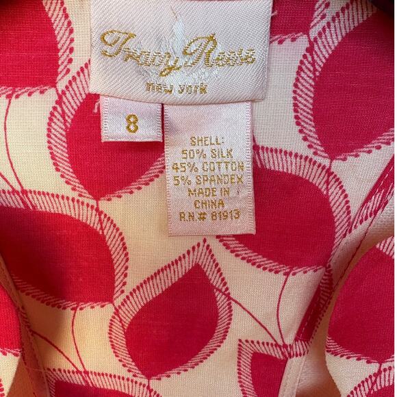 Tracy Reese Peplum Silk Blend Blouse with Scalloped Neckline  size 8 - Has Flaws - Picture 2 of 12